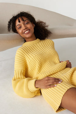 Delčia: Lemon Cotton Sweater