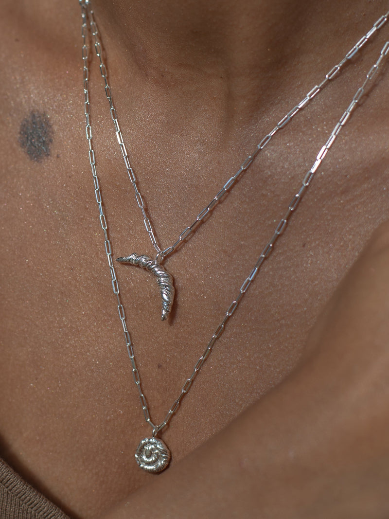Nautilus Pendant Necklace - Silver