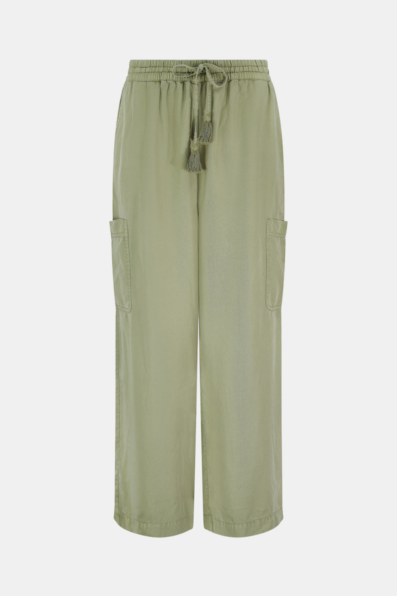 Flat shot front view of Nia Trousers in Sage
