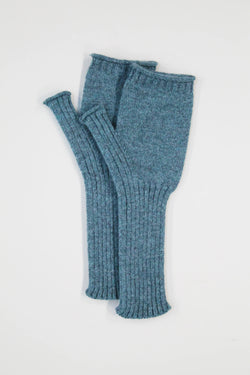 The Nora Lambswool Mittens in Soft Aqua