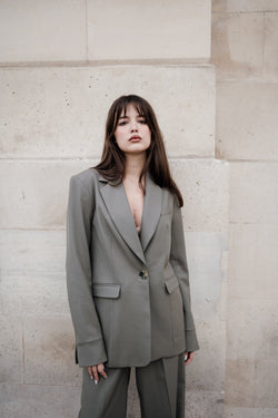 RWS wool blazer smokey olive Harper Lavoir Luxury Womenswear