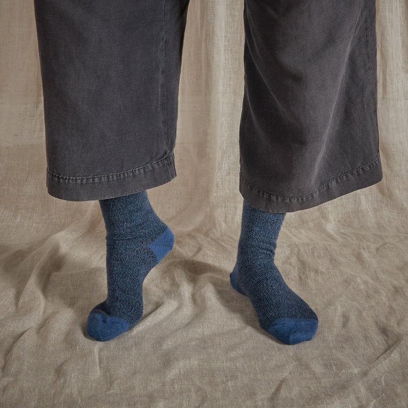 Fine Merino Wool Socks - Blue
