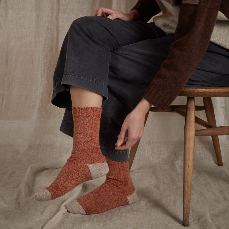 Fine Merino Wool Socks - Fire