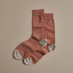 British Made Merino Wool Socks in Fire Red