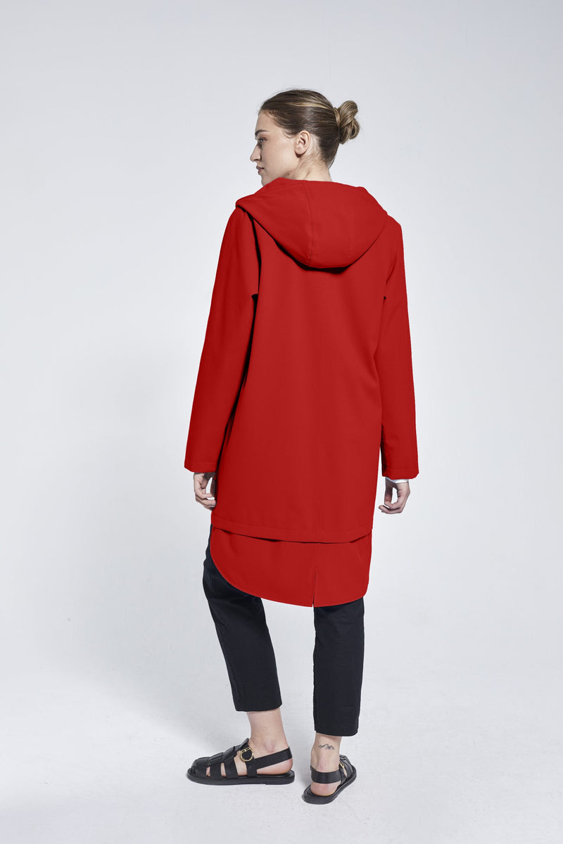 RED CITY RAINCOAT - recycled materials