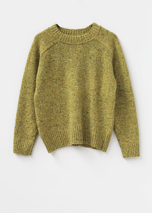 The Blisco Donegal Aran Sweater in Lime – OUBAS