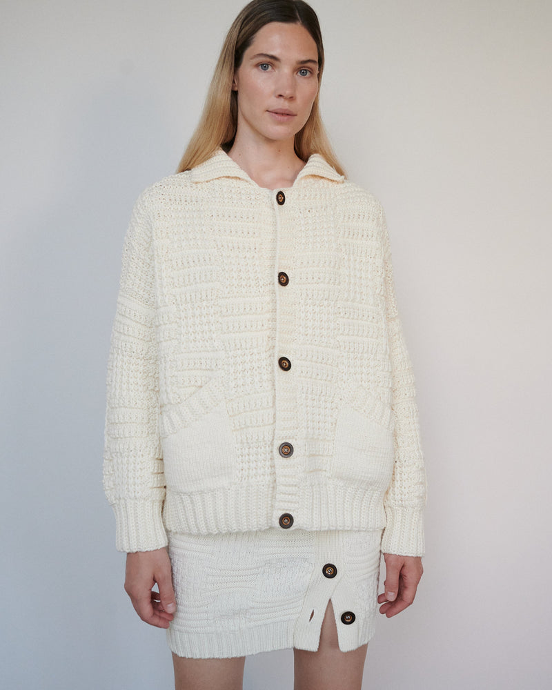 Ventė: Sea Salt Merino Wool Mini Skirt