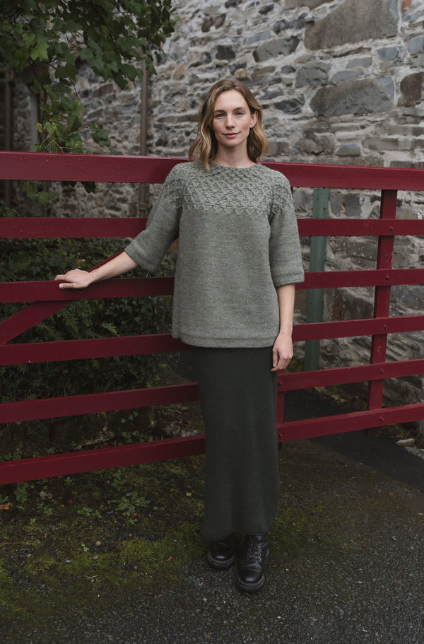 The Elba British Wool Sweater in Lichen